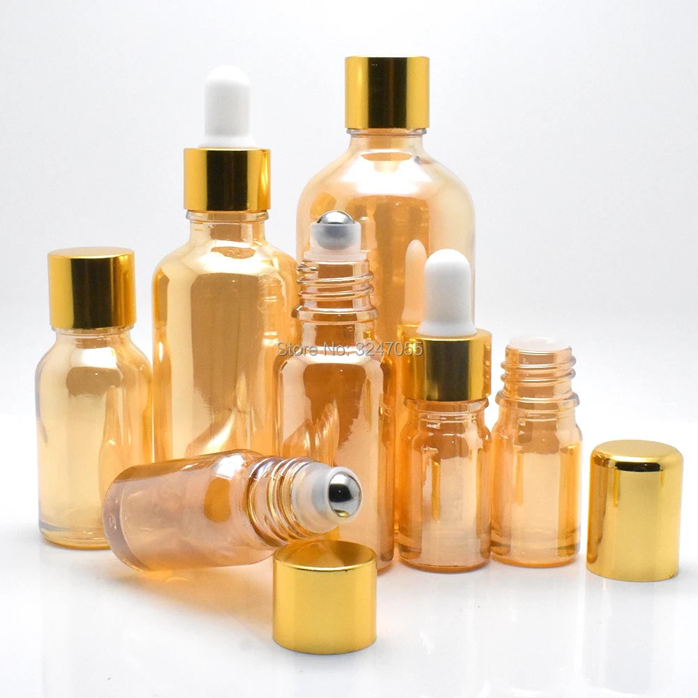 

5/10/15/20/30/50/100ml Cosmetic Essential Oil Serum Vials, Beauty Perfume Fragrance Dropper Containers, Roll on Perfume Bottles