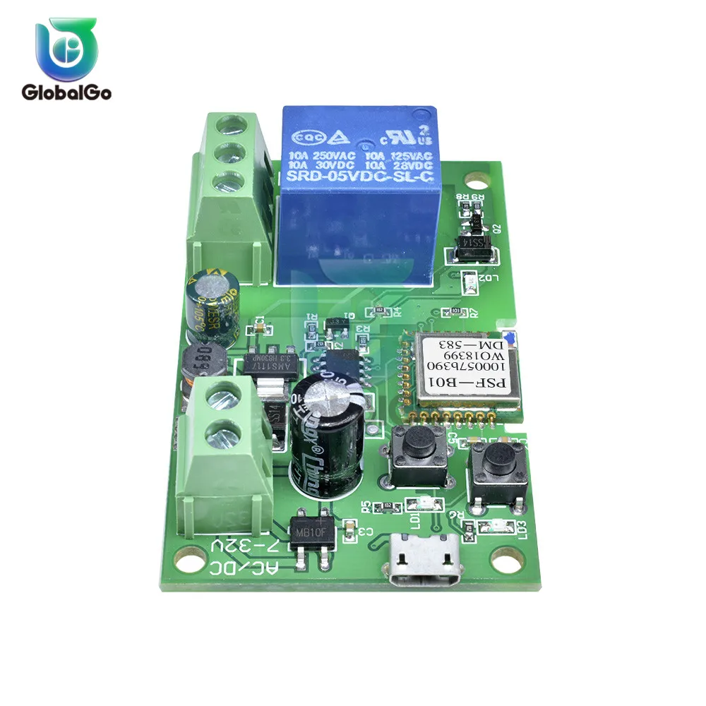 Самоблокирующийся Интеллектуальный релейный модуль Wi-Fi DC5V-32V беспроводной wifi модуль вещи умный дом дистанционное управление переключатель