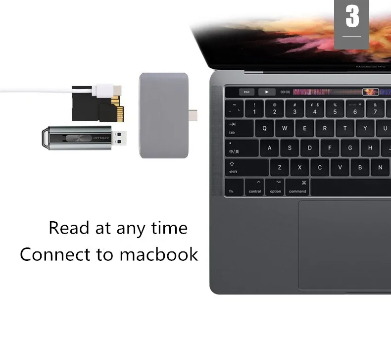 Считыватель карт Type c USB 3 0 для SD/TF/Micro Flash адаптер смарт памяти интерфейс C SD