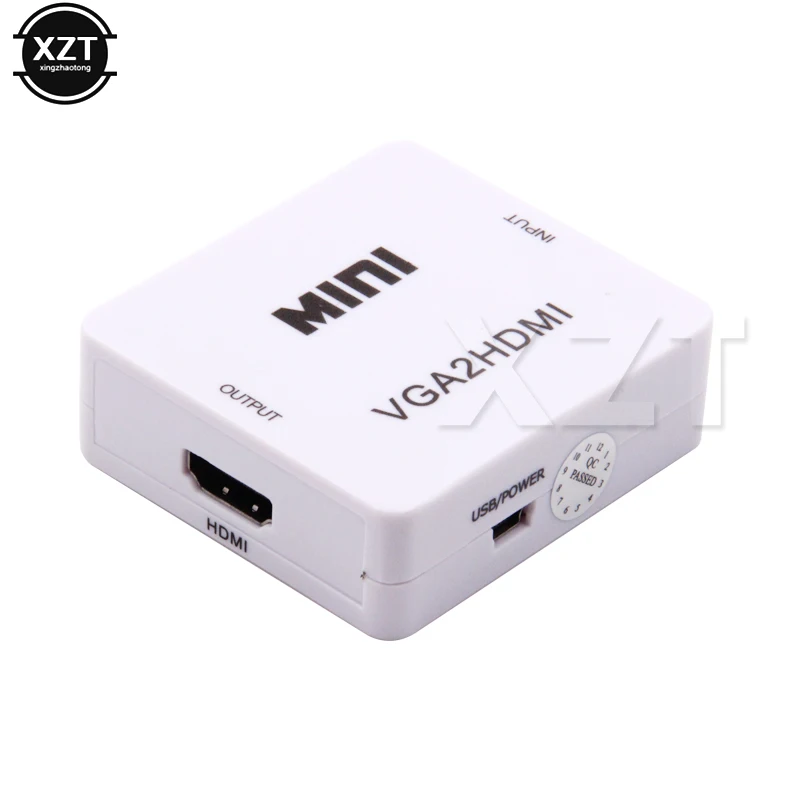Новейший мини преобразователь из VGA в HDMI с аудио VGA2HDMI разъем адаптера для проектора ПК ноутбук к HDTV