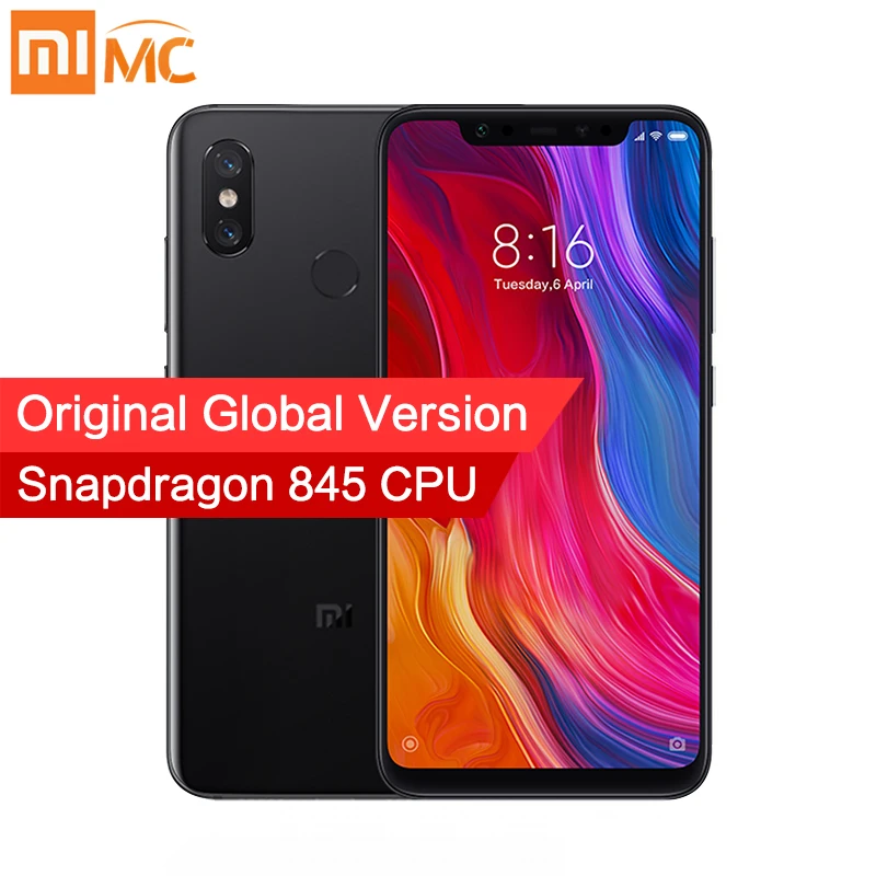 Глобальная версия Xiaomi mi 8 6 ГБ 128 UI 10 смартфон 20 МП фронтальная камера Snapdragon 845