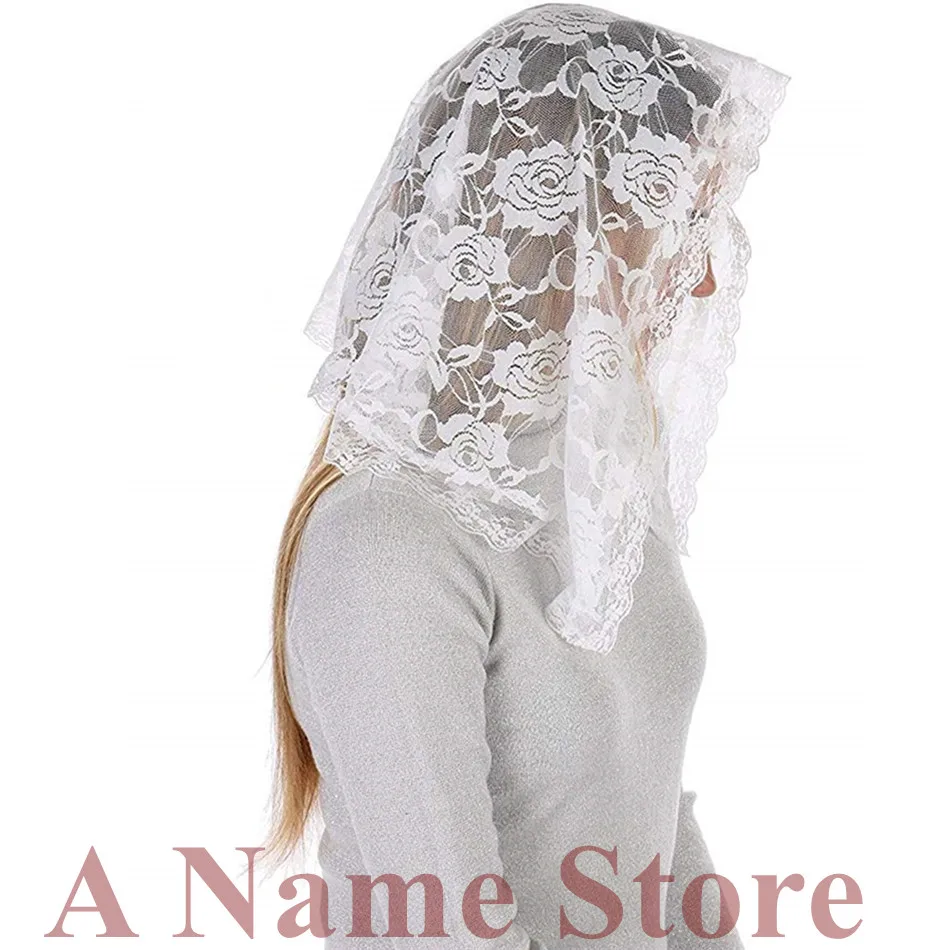 ISHSY белая Фата невесты Мантилья для Church Veil католический Латинской массового