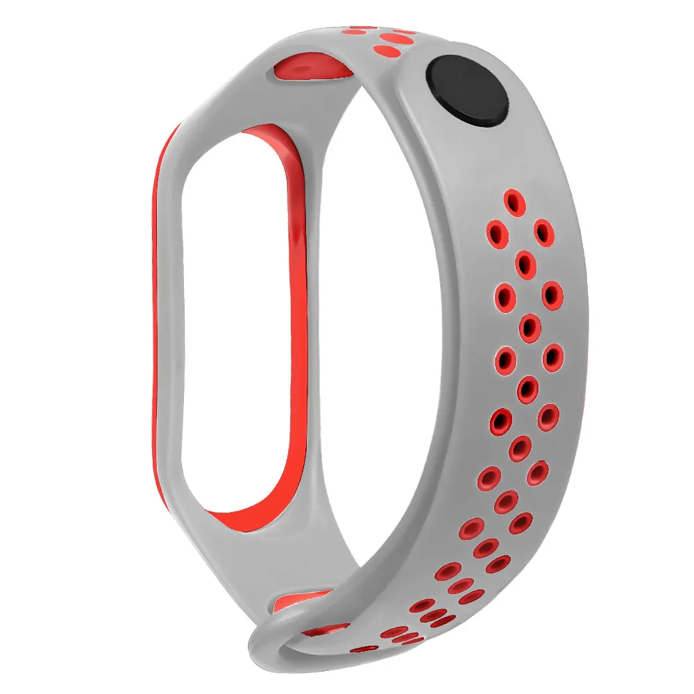 Спортивный мягкий браслет для Xiaomi Mi Band 4 сменный дышащий ремешок часов синего и