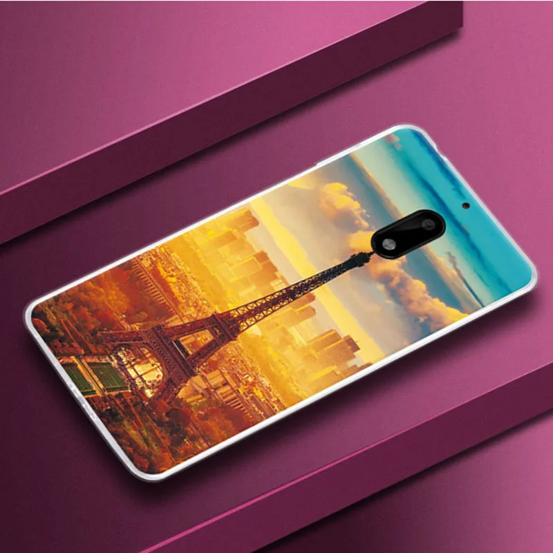 Мягкий чехол для телефона из ТПУ с экзотическим природным пейзажем Nokia 6 задняя