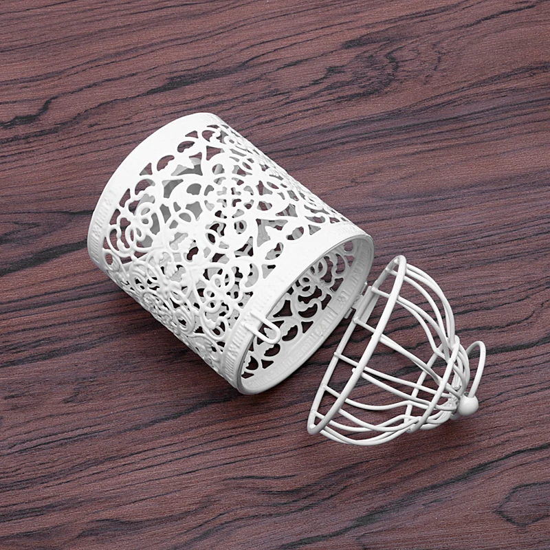 Полый подсвечник подвесной фонарь клетка для птиц винтажный кованый