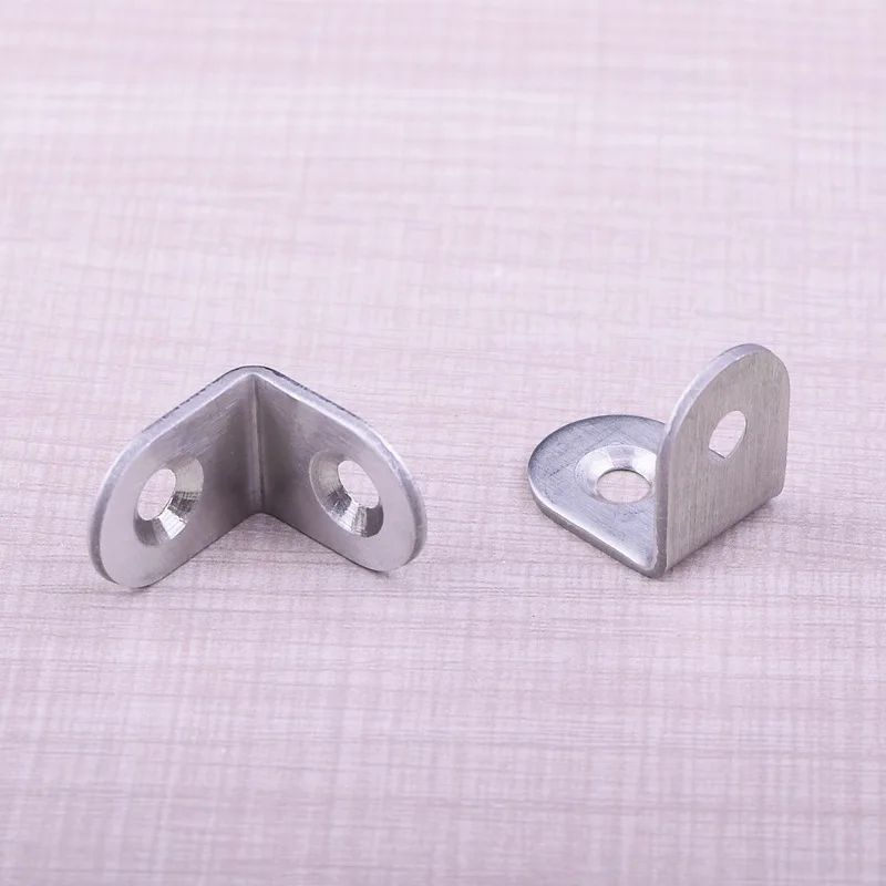 FGHGF 10pcs Stainless Steel Corner Brackets Right Angle Iron Bracket for Furniture Fittings Toilet Connector | Обустройство дома