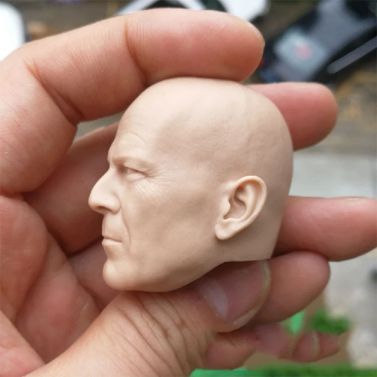 1/6 Неокрашенная голова Брюса Виллиса для 12 дюймов игрушечные фигурки