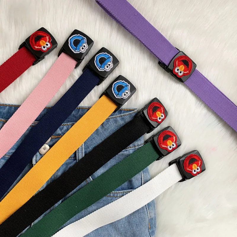 2019 Горячая продажа пояс Улица Сезам полиэстер fabirc двойная Пряжка squ | Аксессуары