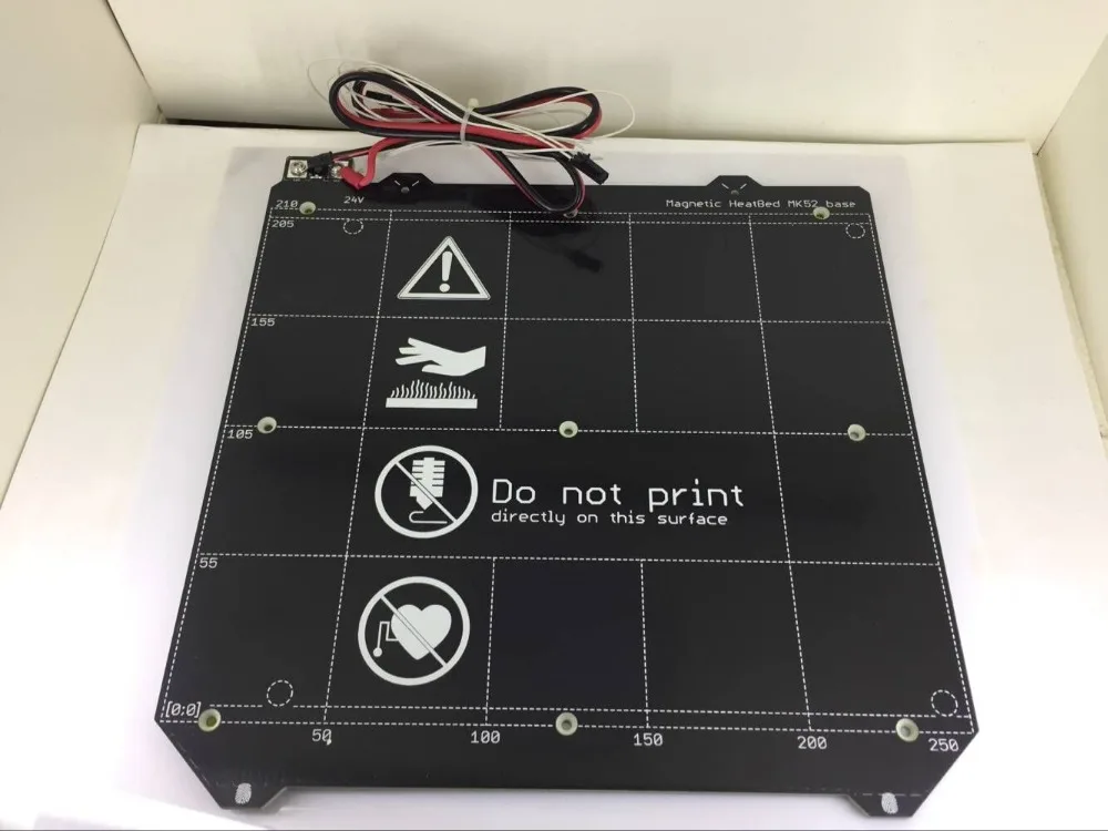 24 В/12 В клон Prusa i3 MK3 3D принтер Подогреваемая кровать Магнитный MK52 тепловой стол с