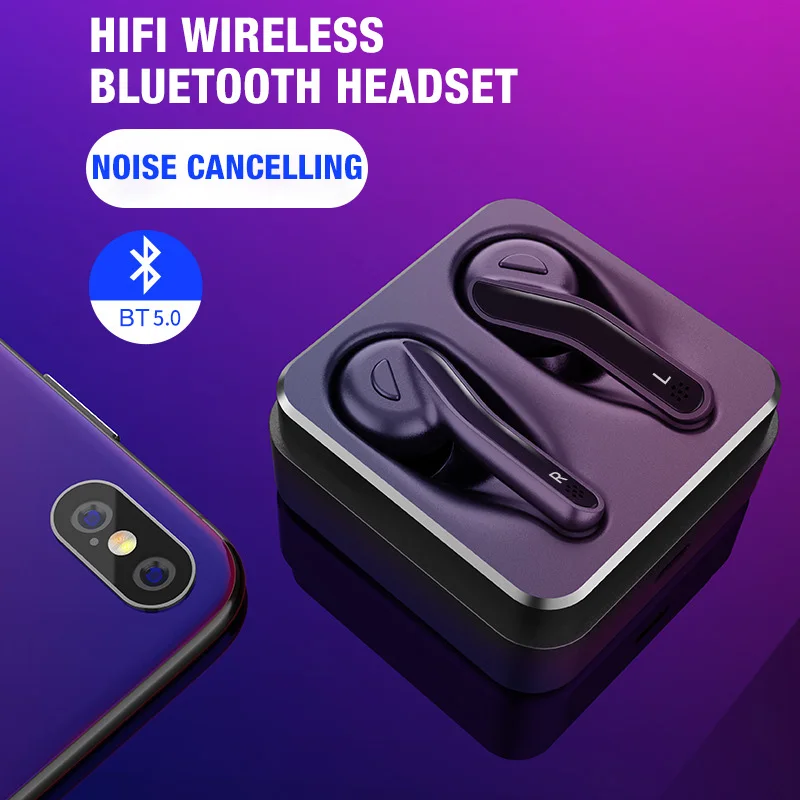 LYMOC T88 беспроводные наушники 5,0 TWS в ухо Bluetooth гарнитура Hi-Fi стерео наушники с шумоподавлением микрофон для iPhone samsung huawei