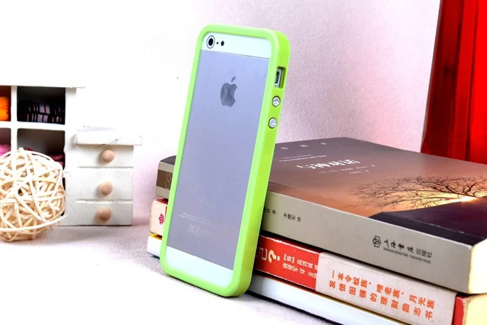 Однотонный ТПУ Pc силиконовый защитный бампер для Iphone 5 5S SE защитный чехол для сотового телефона чехол 10 цветов