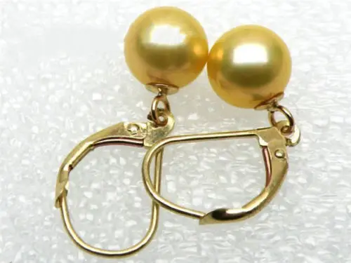 

Круглые серьги ААА + + + 8-9 мм золотисто-желтые жемчужные серьги akoya