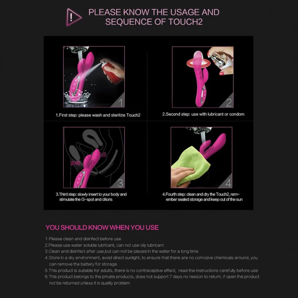 Nalone двойной Вибрационный Вибратор Кролика 7 скоростей силиконовый вибратор