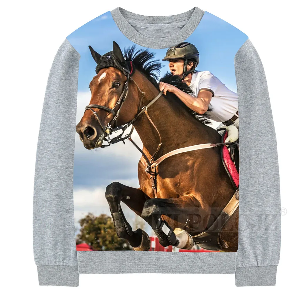 Детская футболка с длинным рукавом и принтом лошадей|kids t shirt|t-shirt kidst shirt kids |
