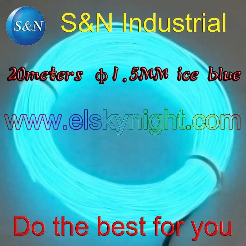 

Ice blue20M Flexible Wire Rope Tube Neon Light &100-240VACinverter for holiday,party,festival and house decoration freeshipping