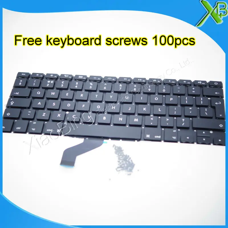 Совершенно новая английская клавиатура + 100 шт. винтов для клавиатуры MacBook Pro Retina 13