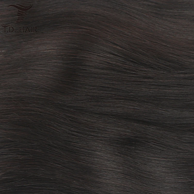 Tdhair перуанские прямые волосы 13x6 Бесплатная часть фронтальная кружевная застежка