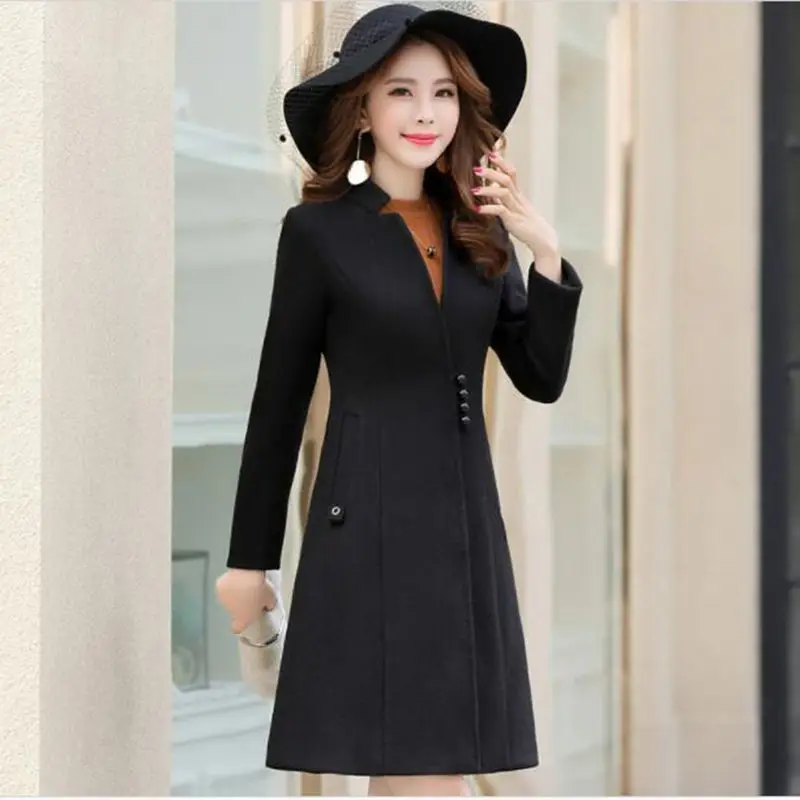 Элегантное шерстяное пальто куртка 2018 зимняя новая женская уникальная шикарная