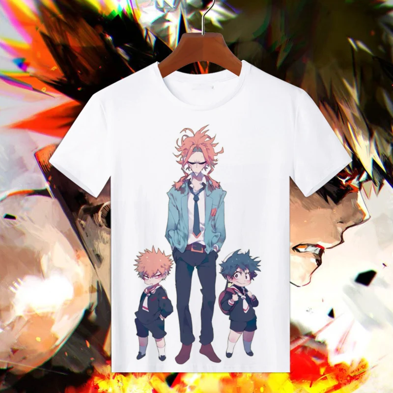 Футболка Boku no My Hero academic Midoriya Izuku футболки Bakugou Katsuki топы с короткими рукавами Yoh Asakura