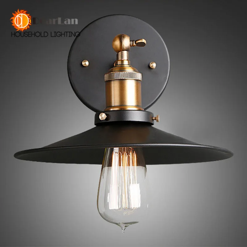 

Vintage Iron Edison Wall Lamp Modern American Style Loft Light Living Room Bar Dining Room Free Shipping(BK-63)