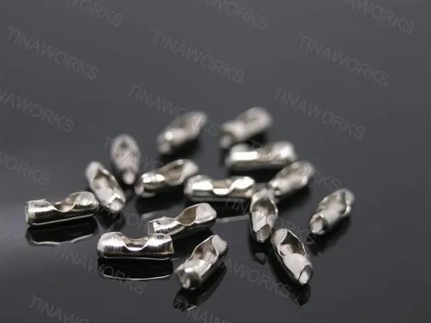 

Free Shipping 1000pcs Nickel Plated Brass Ball Chain Connectors Fits 2.4mm Beads Lead Free