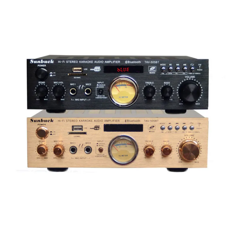 Kaolanhon 100 Вт* 2 220 В 2-канальный TAV-505BT усилитель высокой мощности Bluetooth радио динамик цифровой Kara OK HIFI домашний аудио усилитель