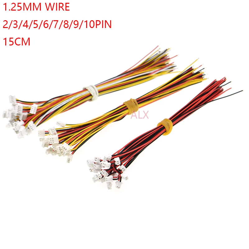 20 шт. 150 мм mini micro JST 1 25 2/3/4/5/6/7/8/9/10 контактный разъем мама с проводом 2p/3p/4p/кабель