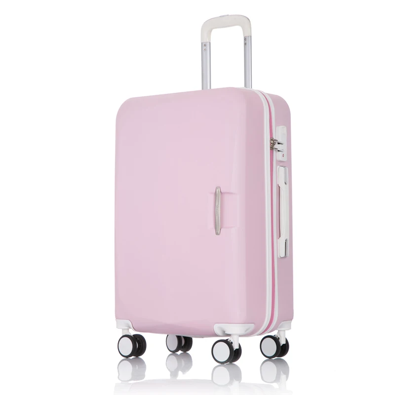 20''carry on багаж дорожная тележка чемодан spinner колеса 26 дюймов Большая сумка чемодан Новая мода кабина чемодан унисекс сумка - Цвет: pink