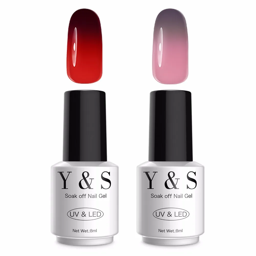 Y & S термочувствительный Изменение Цвета Гель лак для ногтей Soak Off UV светодио дный