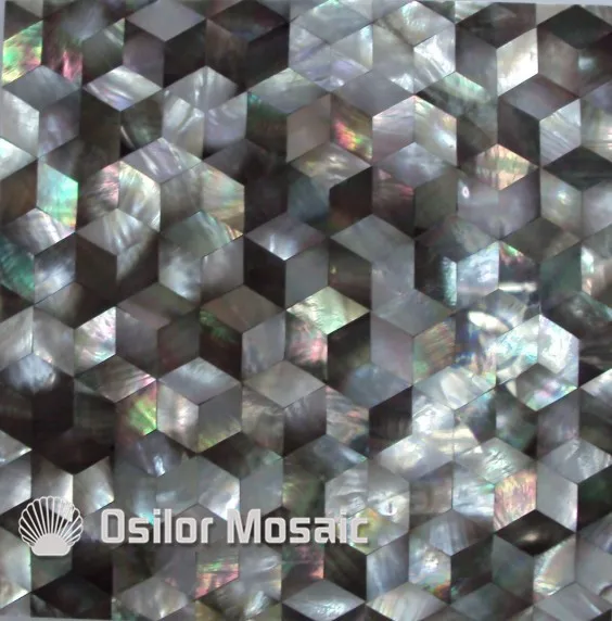 Натуральный черный цвет треугольный узор 100% Морская раковина черная