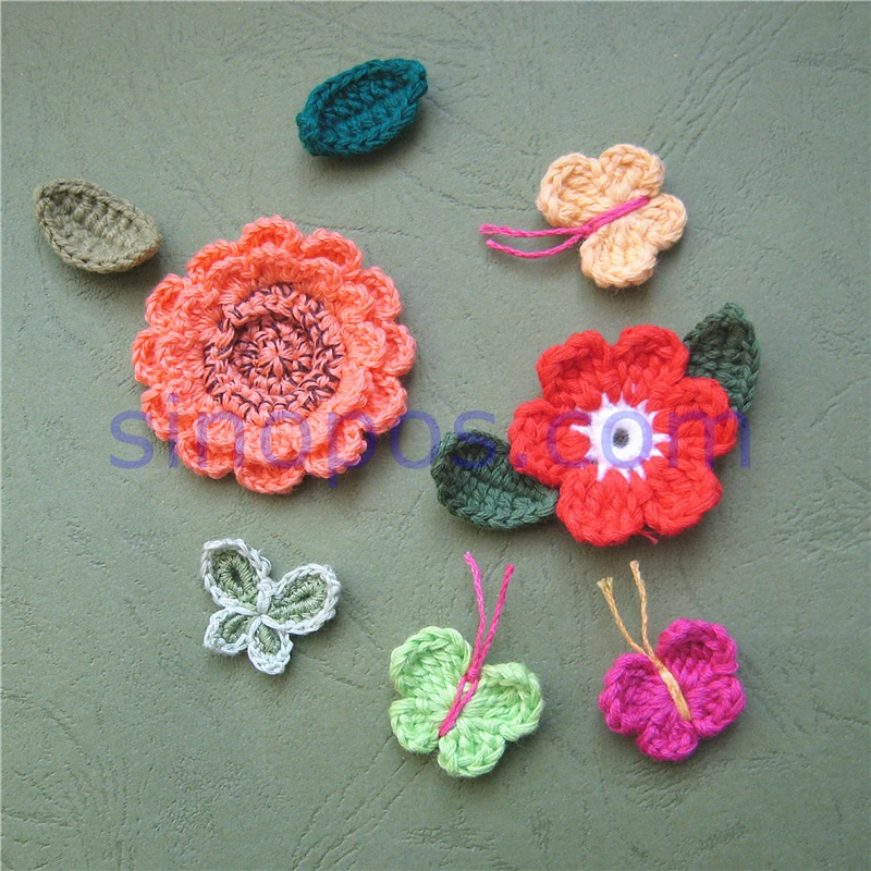 Ручная работа вязание крючком бабочки стеганый скрапбук сделай сам 3D ремесло