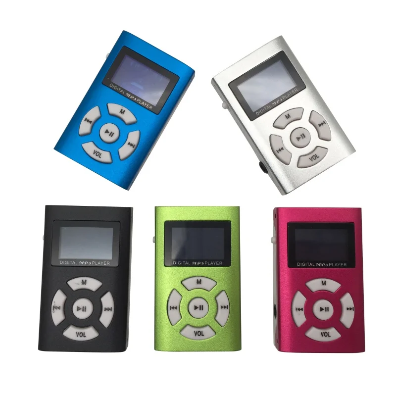 Мини ЖК-экран MP3-плеер Поддержка Micro SD TF карта алюминиевый корпус спортивный Walkman |
