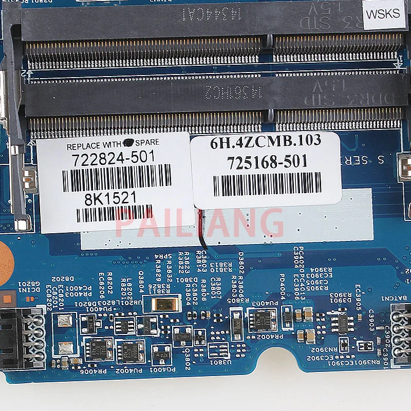 PAILIANG материнская плата для ноутбука hp 455 G1 ПК платы 725168-001 725168-501 полный tesed DDR3