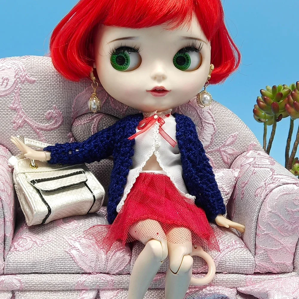 Ручная вязка Кукла свитер пальто юбка обувь для 1/6 BJD кукла девочек аксессуары