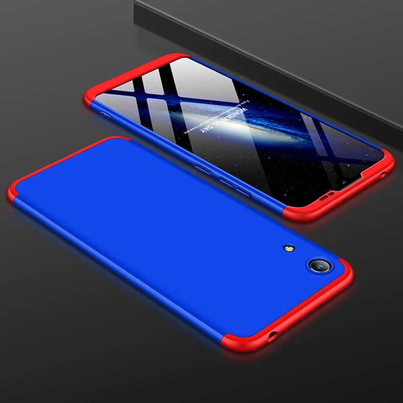 Чехол для huawei Honor 8A с защитой на 360 градусов, чехол для телефона huawei Honor 8A, противоударный чехол+ стеклянная пленка Honor8a - Цвет: 5