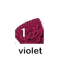 1 violet Цветочные вязаные шерстяные повязки на голову для женщин, зимние вязаные крючком тюрбан, повязка на голову, теплая Регулируемая широкая повязка на голову, повязка на голову, аксессуары для волос - Цвет: 1 violet