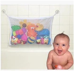 

Kids Baby Bath Toys Tidy Storage Suction Cup Bag Baby Bathroom Toys Mesh Bag OrganiserCloset Kids Toy Organizer Bag D5