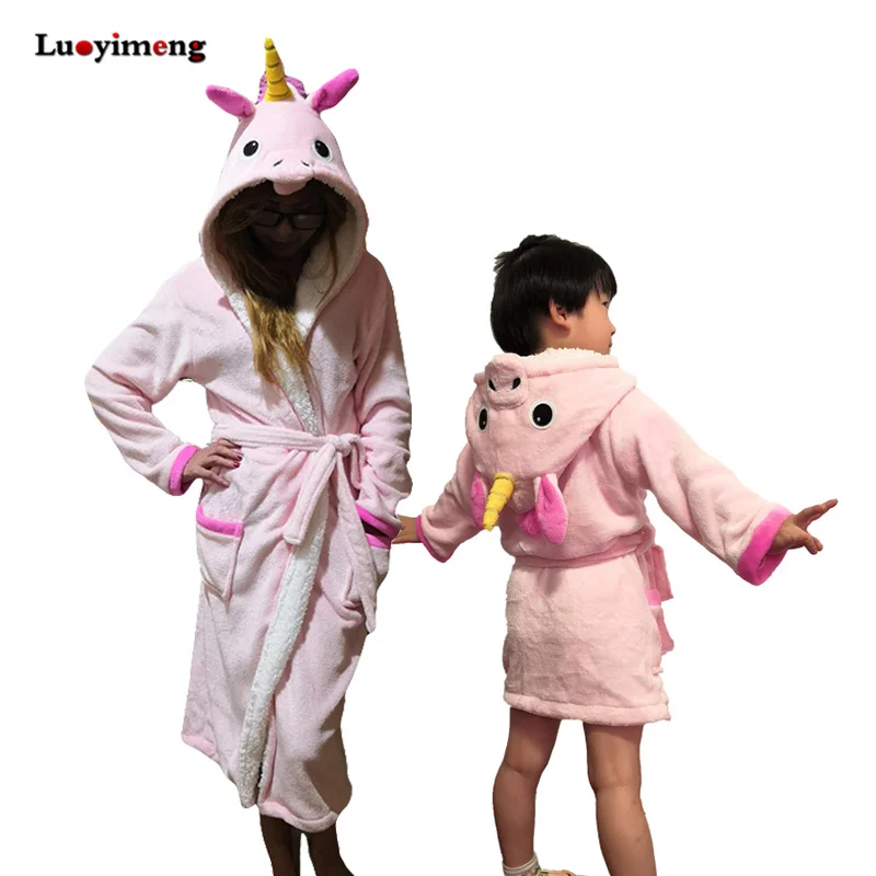 Детские халаты для девочек пижама зимнее пляжное полотенце с капюшоном в виде