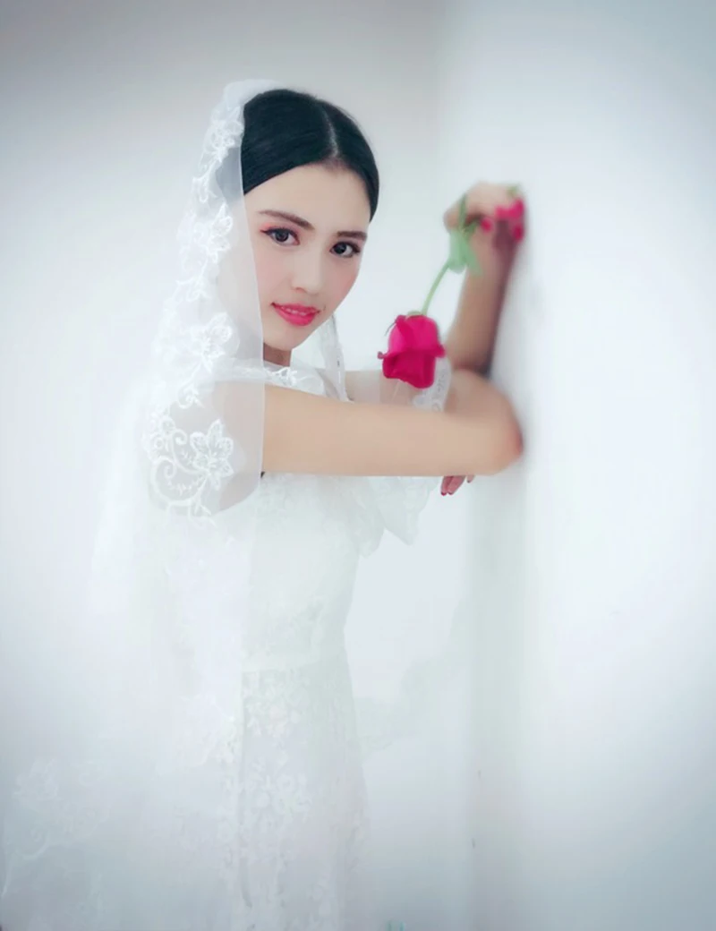 Свадебная фата 2017 Лидер продаж низкая цена высокое качество белый/слоновая кость