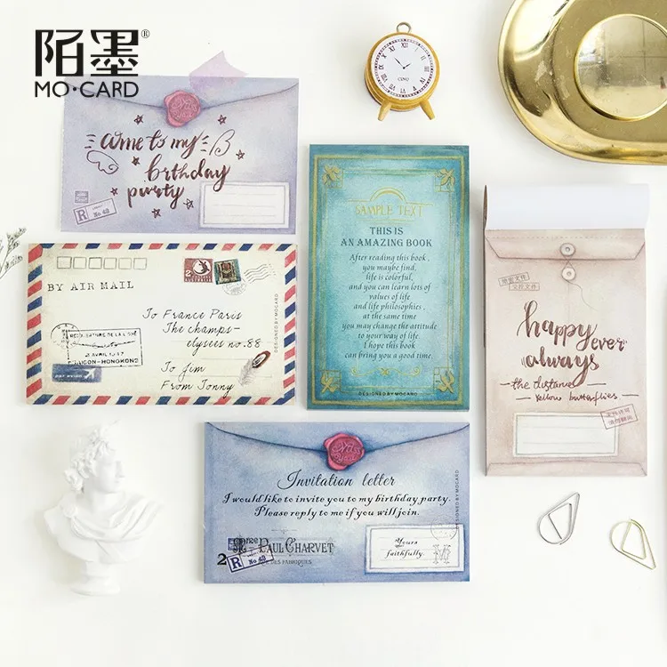

50pages/pc Vintage Letters Memo Pad Bookmark School Office Supply Note Paper Scrapbooking Sticker