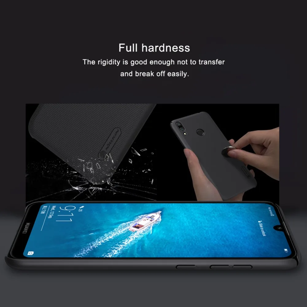 Nillkin для Huawei Y7 Prime чехол жесткий чехол из поликарбоната матовый щит ультра тонкий чехол для телефона Huawei Y7 задняя крышка Щит