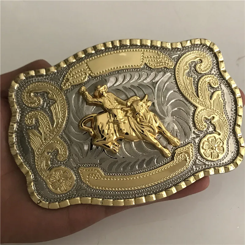 Retail Western Cowboy Belt Buckle With 138*92mm 131g Silver Gold Metal Fashion Men Buckles Jeans Accessories Fit 4cm Wideth | Дом и сад