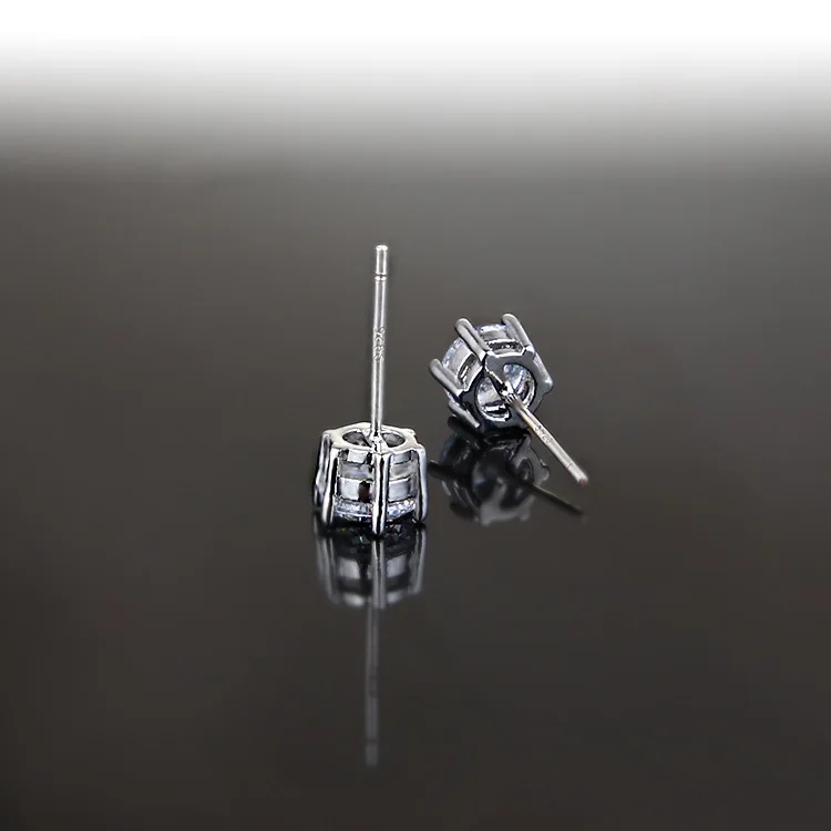 Серьги из стерлингового серебра 925 пробы для женщин, шесть когтей, кубический цирконий, гипоаллергенный водопад, серьги, шикарные модные ювелирные изделия