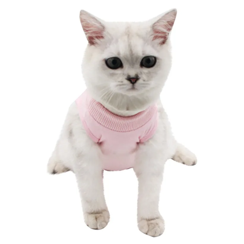 Трансер Pet Cat медицинский уход Костюм Мягкая Хирургическая Одежда для питомцев Китти Кошки рубашка пальто жилет поставка продуктов для домашних животных 90611