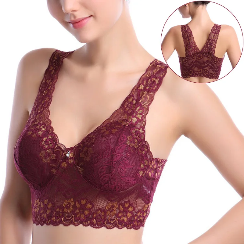 

Hot Sale 7 Colors M-2XL Non-adjusted Straps Seamless Wire Free Solid Lace Comfortable Plus Size Female Bras