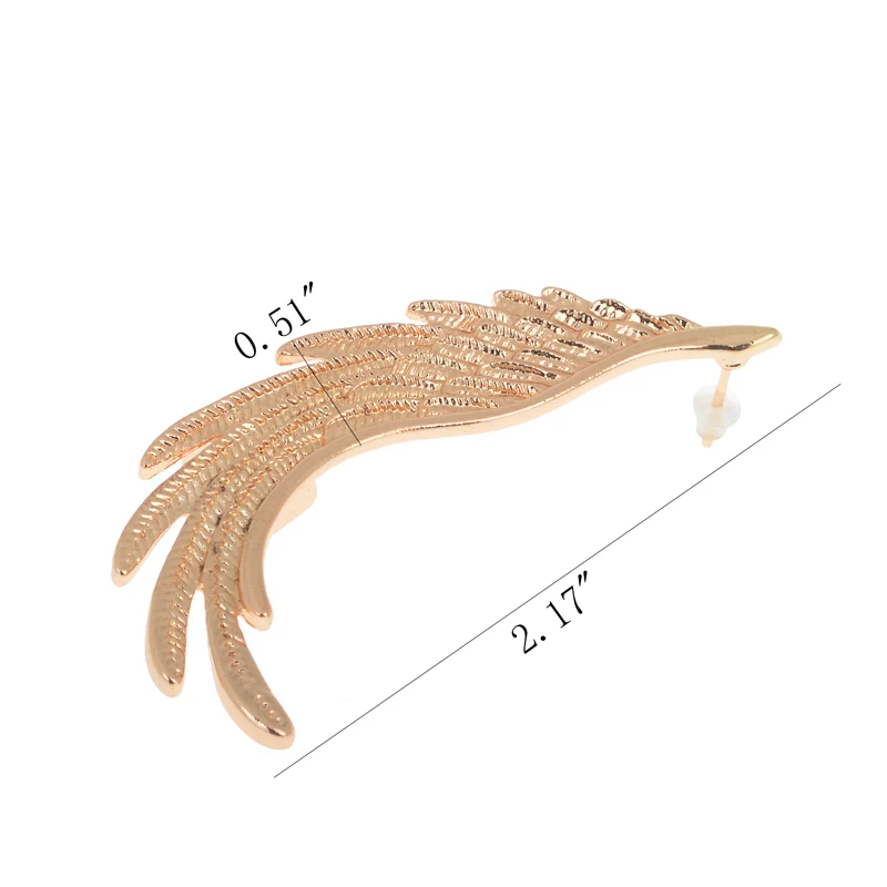 Новинка Лидер продаж 1 шт. золотистые и Серебристые Клипсы клипсы в виде крыльев