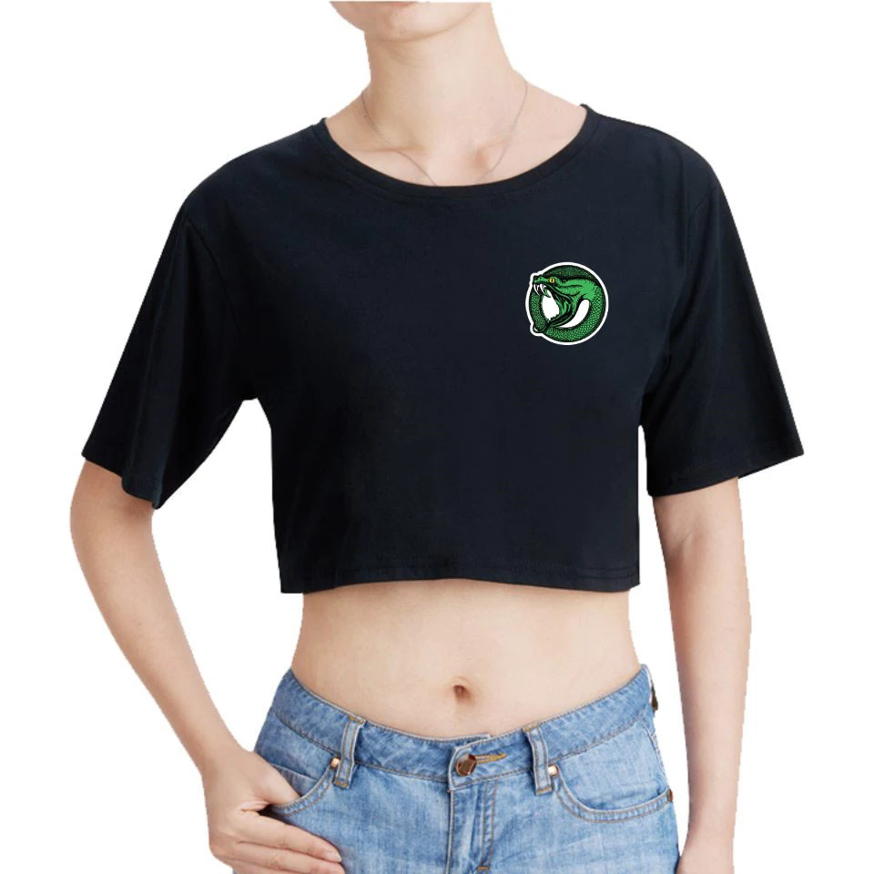 LUCKYFRIDAYF 2018 Riverdale Summer crop top women Sexy Bare Midriff tee Tops Short Sleeve south side serpent | Женская одежда