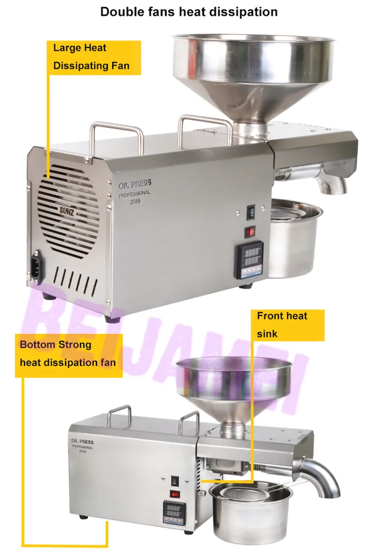 BEIJAMEI Stainless Steel Automatic Seed Oil Press Machine/Commercial Presser/Cold Hot Pressed Maker |