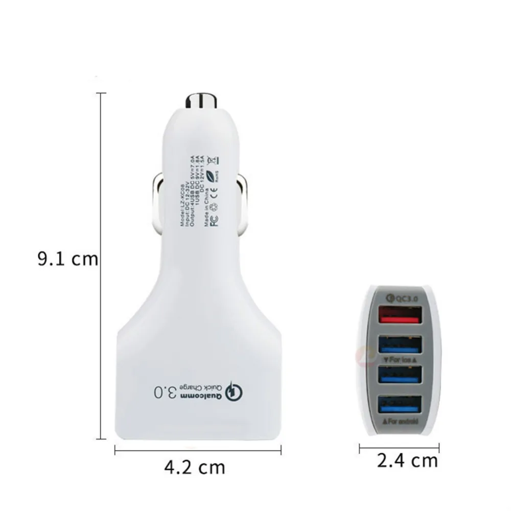 Быстрая зарядка 3,0 USB Автомобильное зарядное устройство QC 3,0 универсальное автомобильное зарядное устройство для мобильного телефона быстрое зарядное устройство для iPhone Xiaomi samsung Автомобильное зарядное устройство