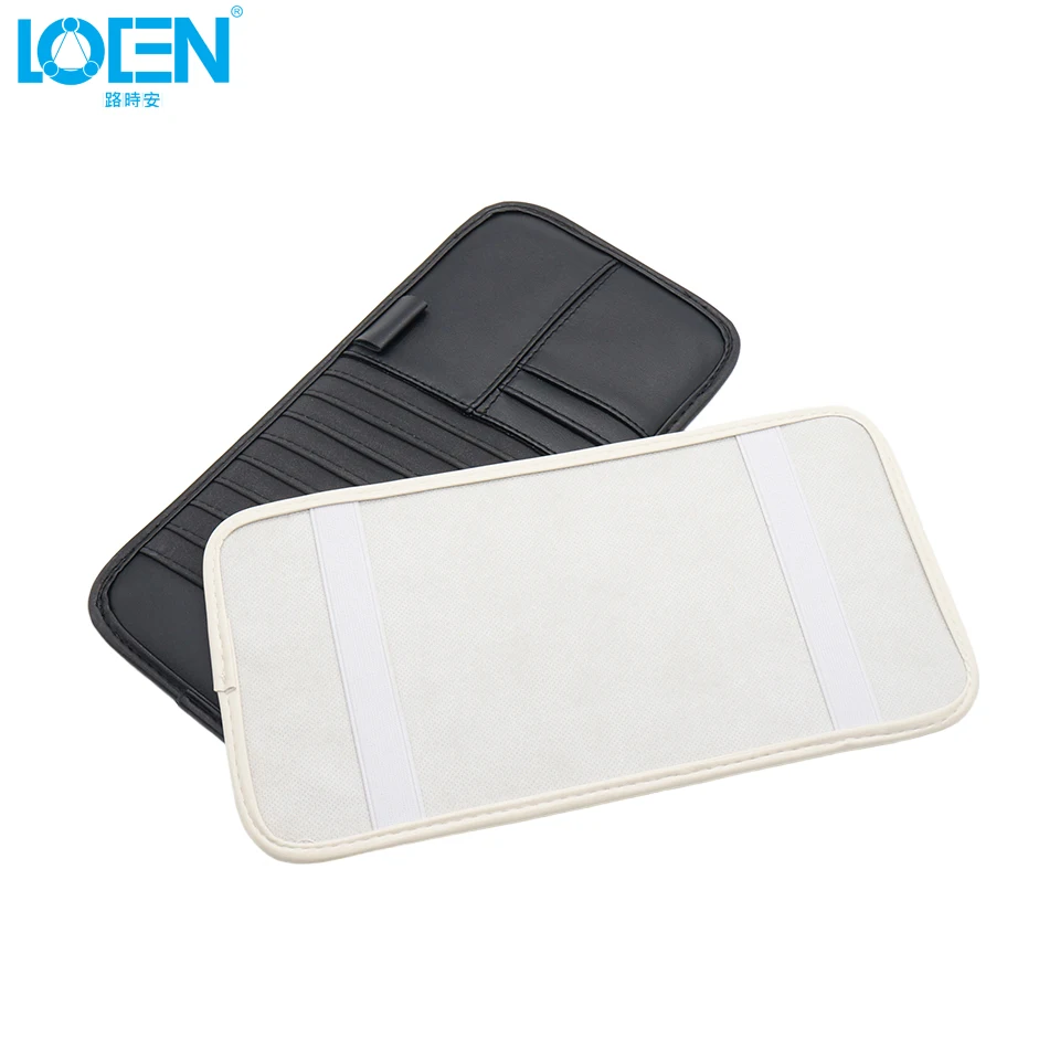 Искусственная кожа авто солнцезащитный козырек CD очки карты сумка для хранения